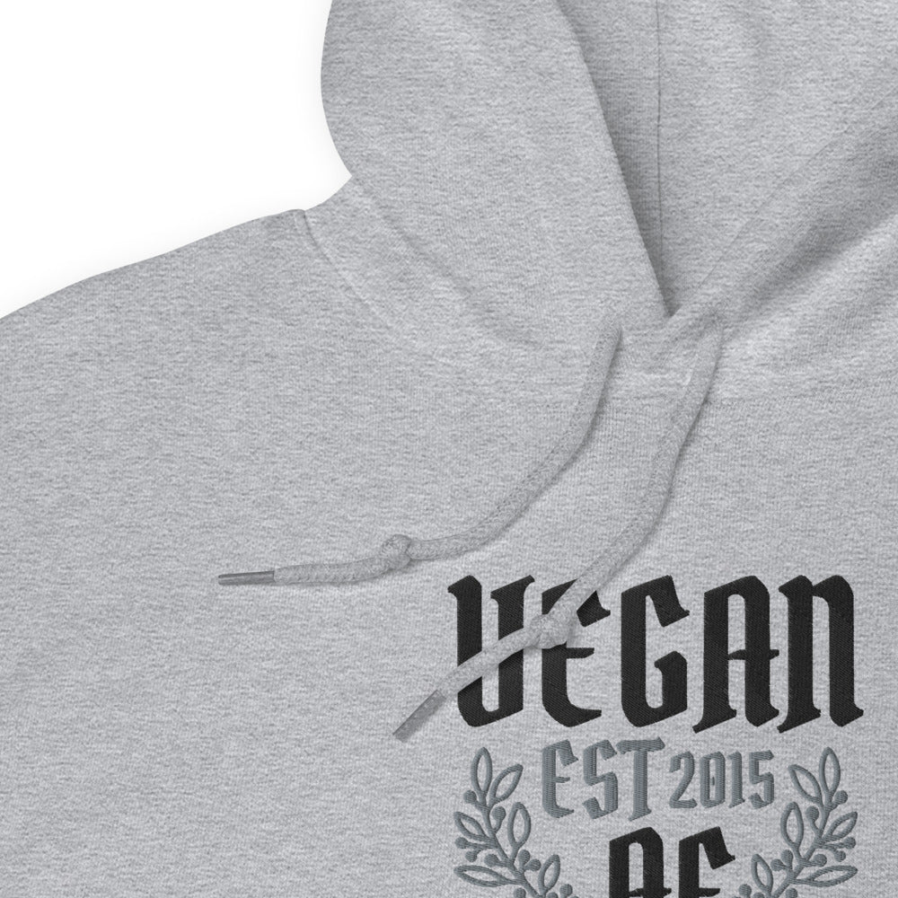 VEGAN AF Est **** CUSTOMIZABLE Embroidered Unisex Hoodie