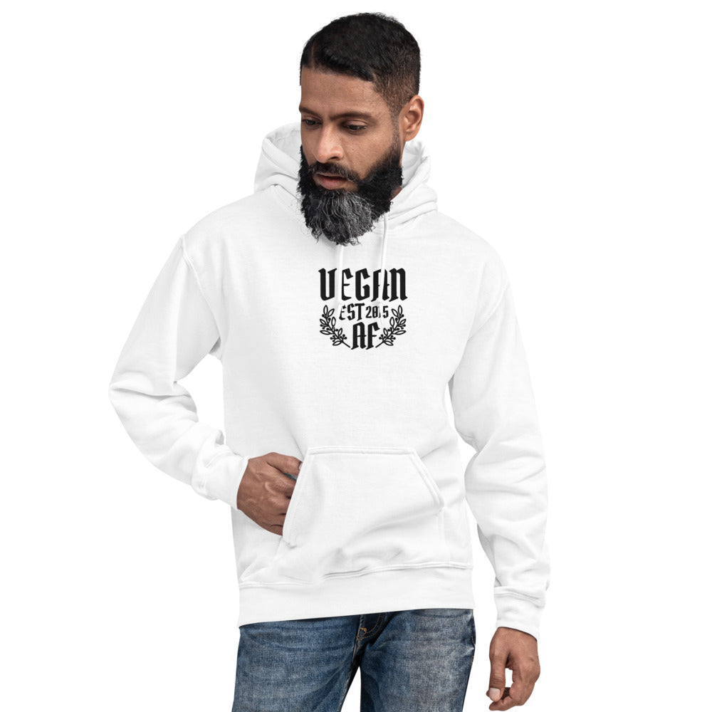 VEGAN AF Est **** CUSTOMIZABLE Embroidered Unisex Hoodie