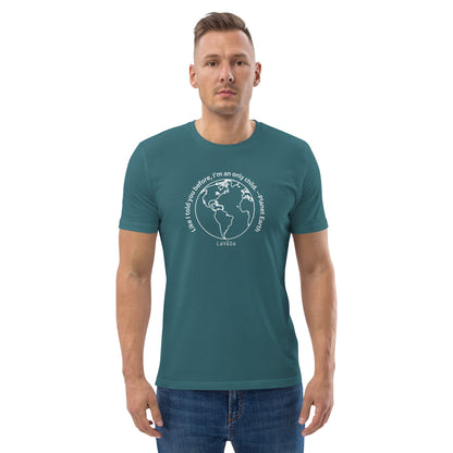 Sustainable T shirt, 100% Organic cotton, 'Planet Earth' Unisex - Vegan America