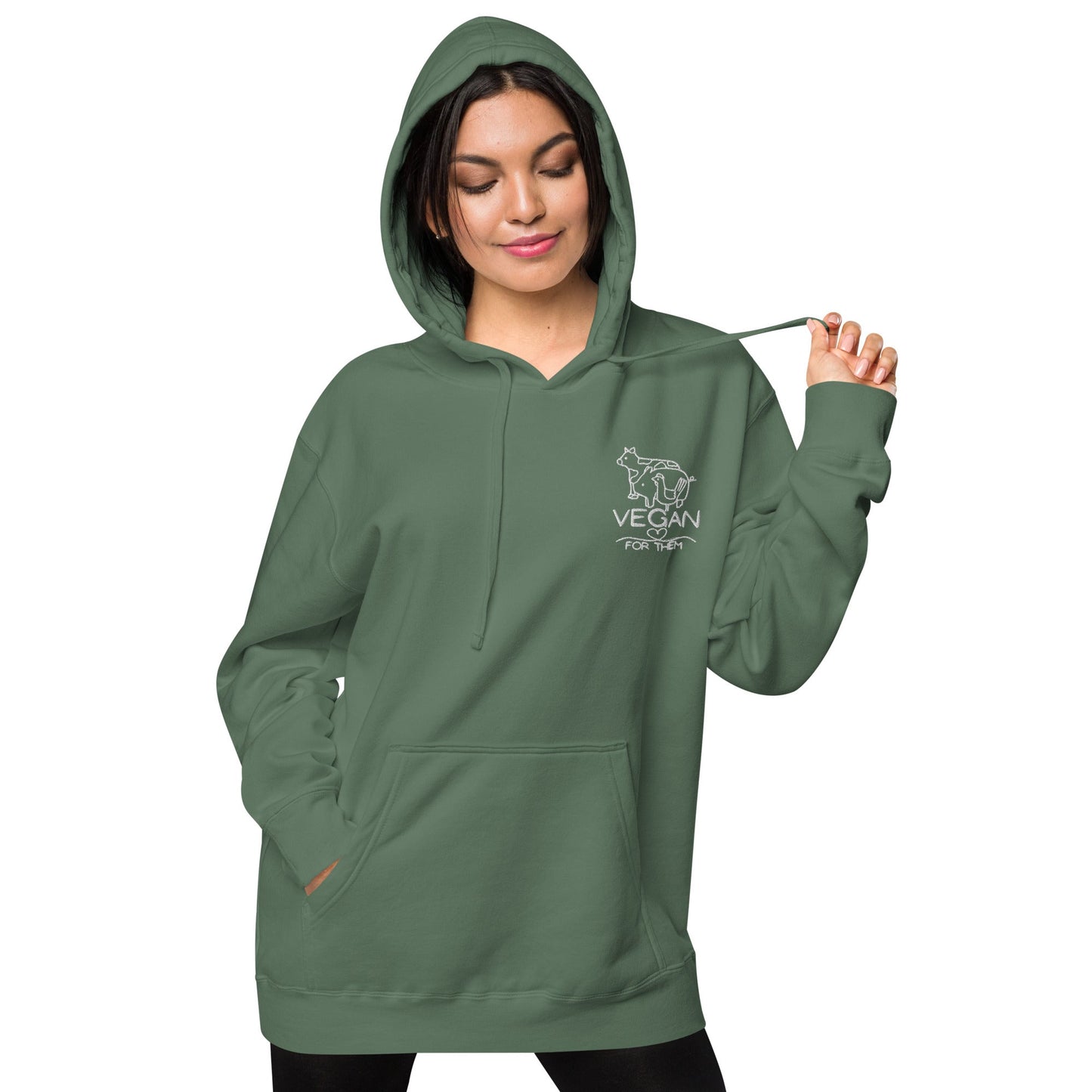 VEGAN For Them Unisex Pigment-Dyed Hoodie