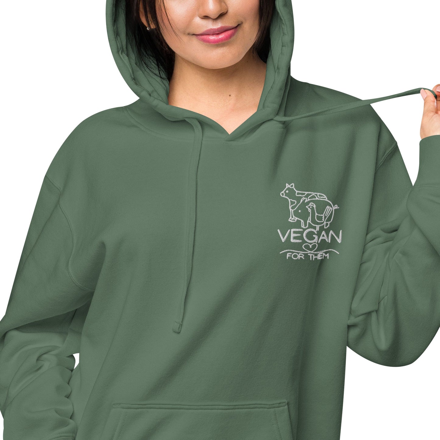 VEGAN For Them Unisex Pigment-Dyed Hoodie