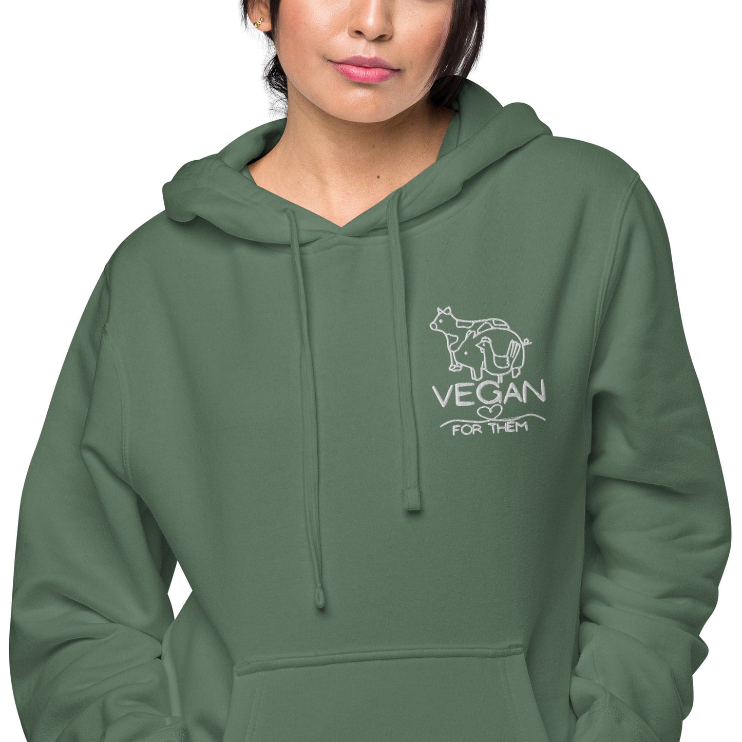 VEGAN For Them Unisex Pigment-Dyed Hoodie