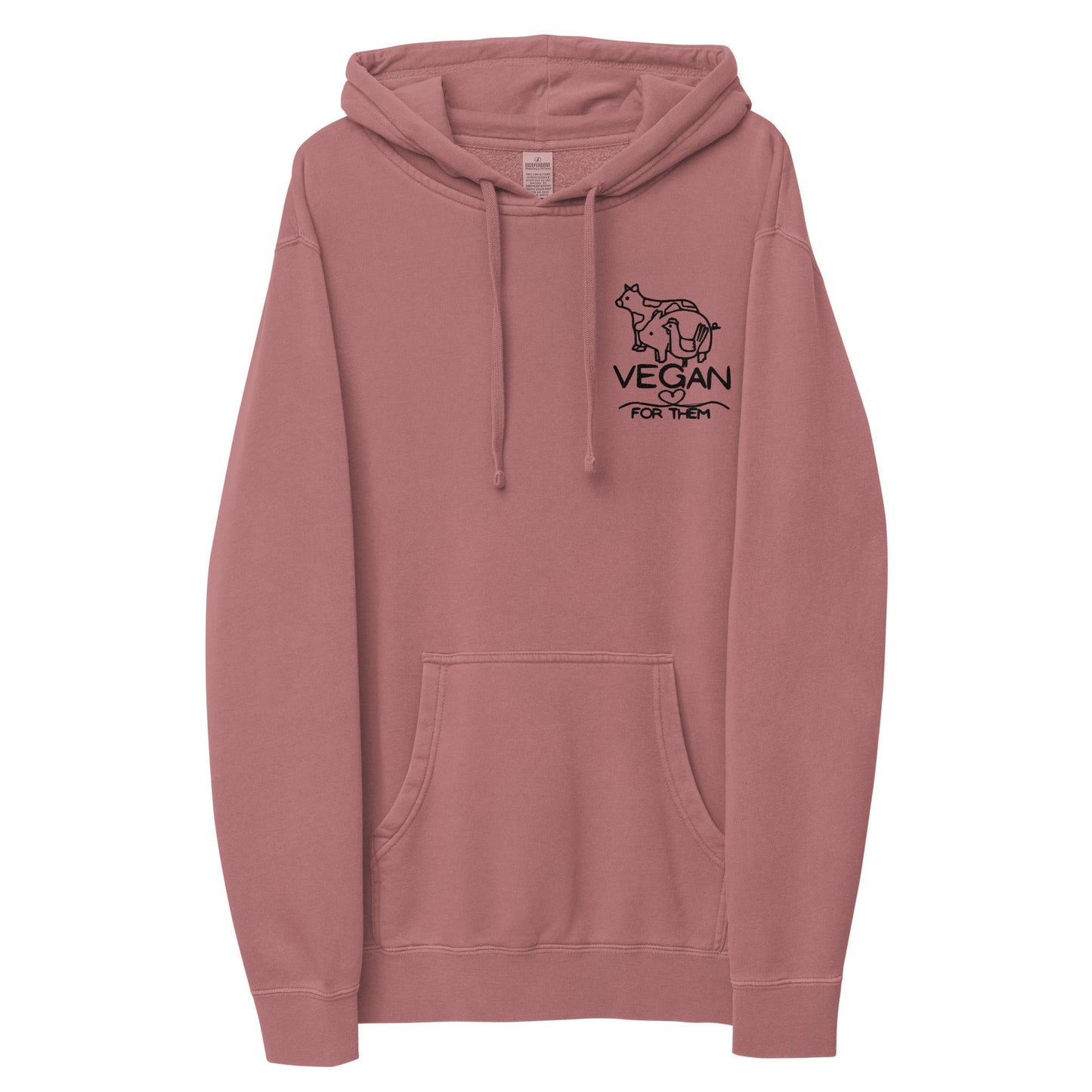 VEGAN For Them Unisex Pigment-Dyed Hoodie