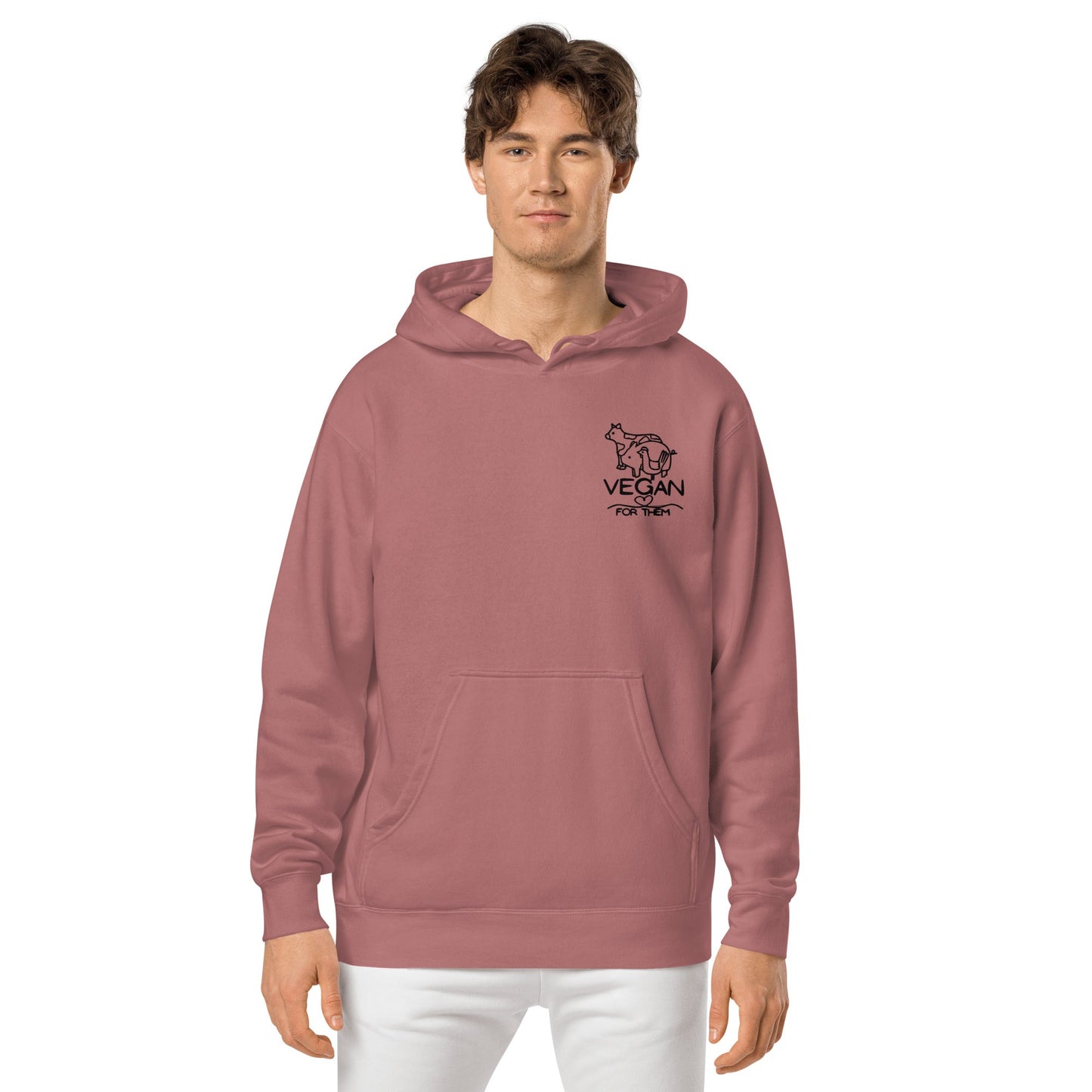 VEGAN For Them Unisex Pigment-Dyed Hoodie