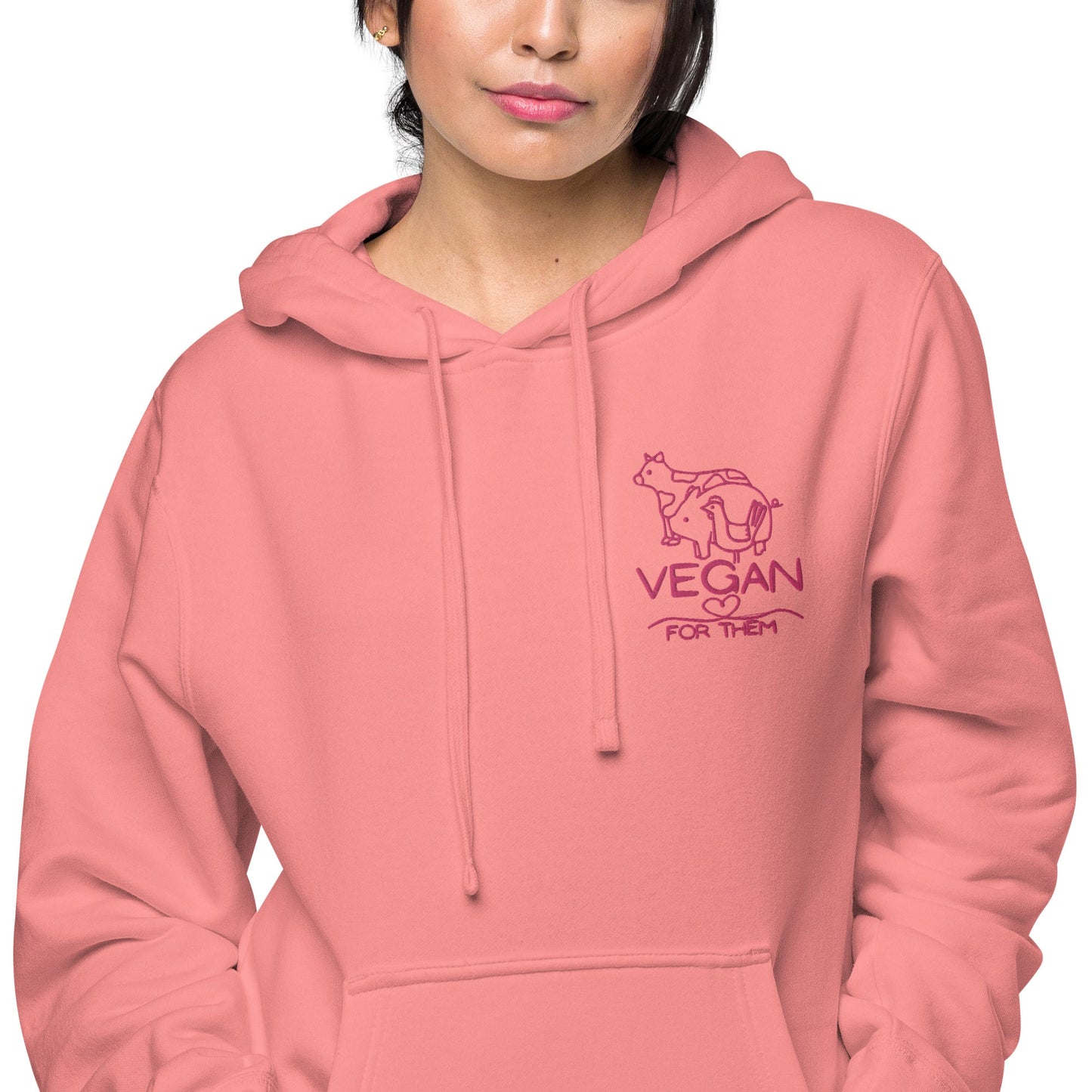 VEGAN For Them Unisex Pigment-Dyed Hoodie