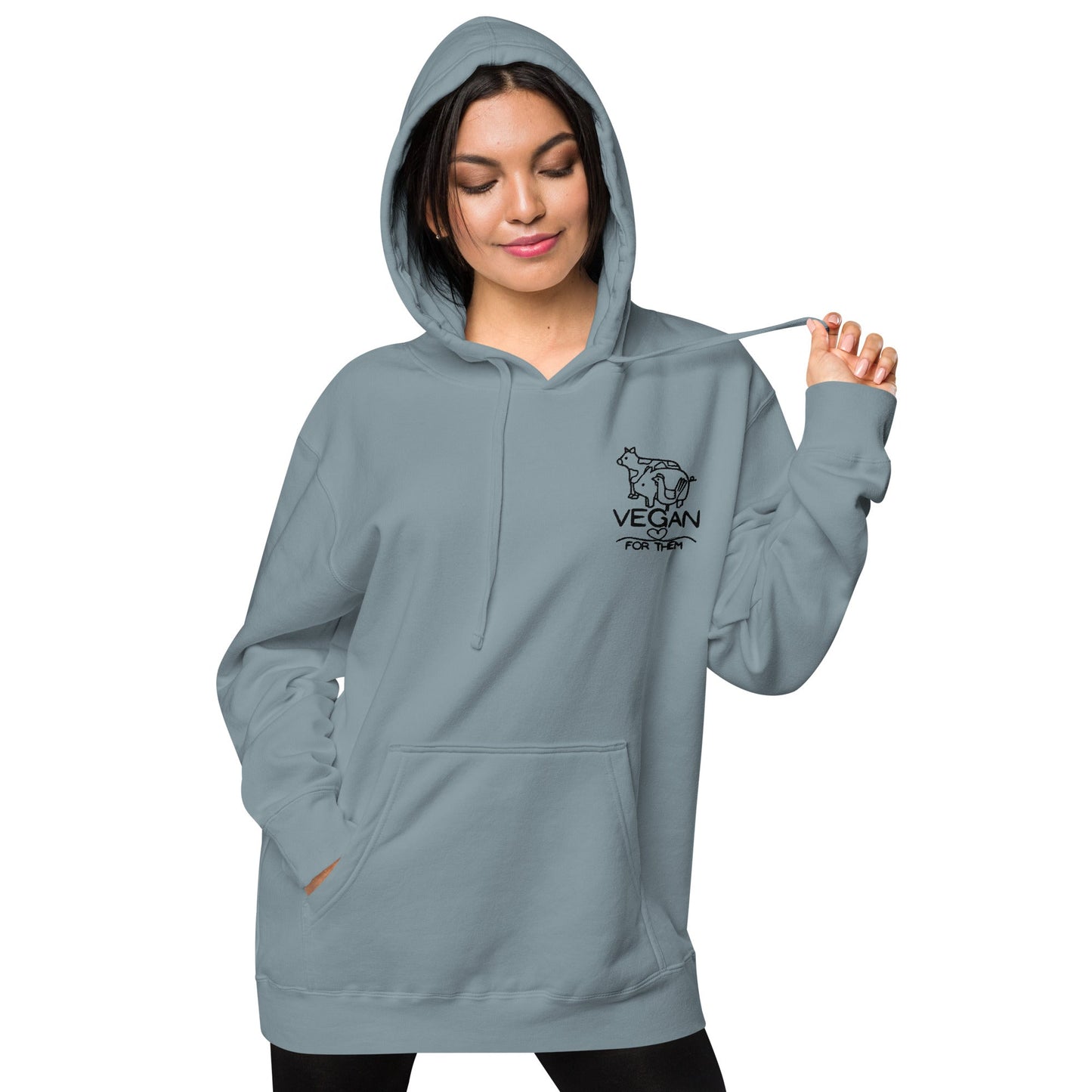 VEGAN For Them Unisex Pigment-Dyed Hoodie