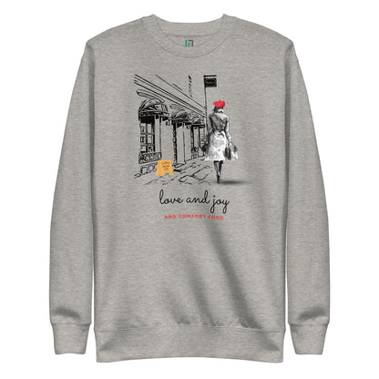 Elegant Holiday Sweatshirt (Love, Joy, Comfort Food) - Vegan America
