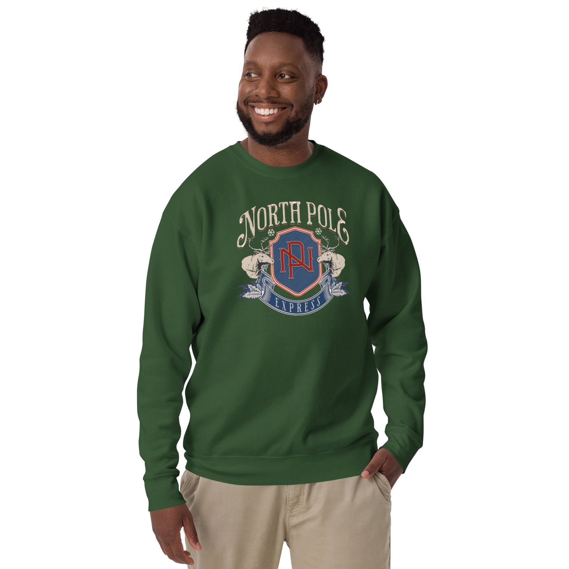 North Pole, Unisex Holiday Sweatshirt - Vegan America
