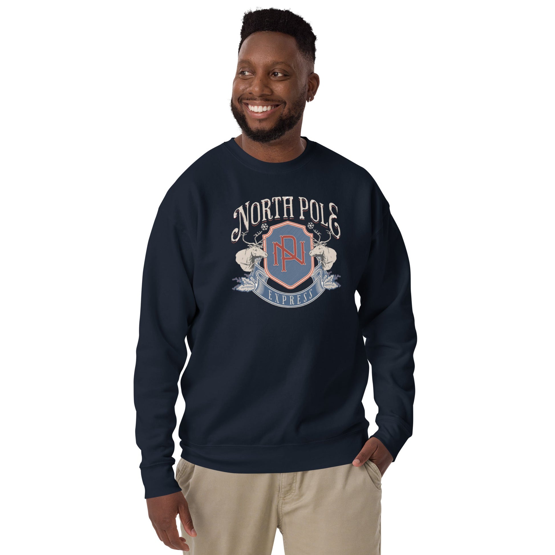 North Pole, Unisex Holiday Sweatshirt - Vegan America