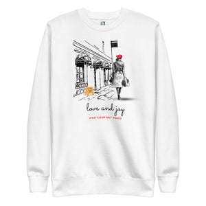 Elegant Holiday Sweatshirt (Love, Joy, Comfort Food) - Vegan America