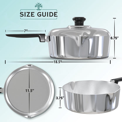 12 Inch Sauté Pan with Lid - Vegan America