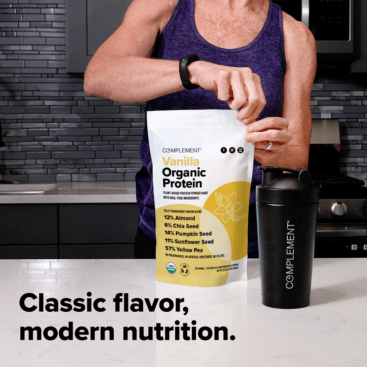 COMPLEMENT® Organic Plant - Based Protein - Vanilla - Vegan America