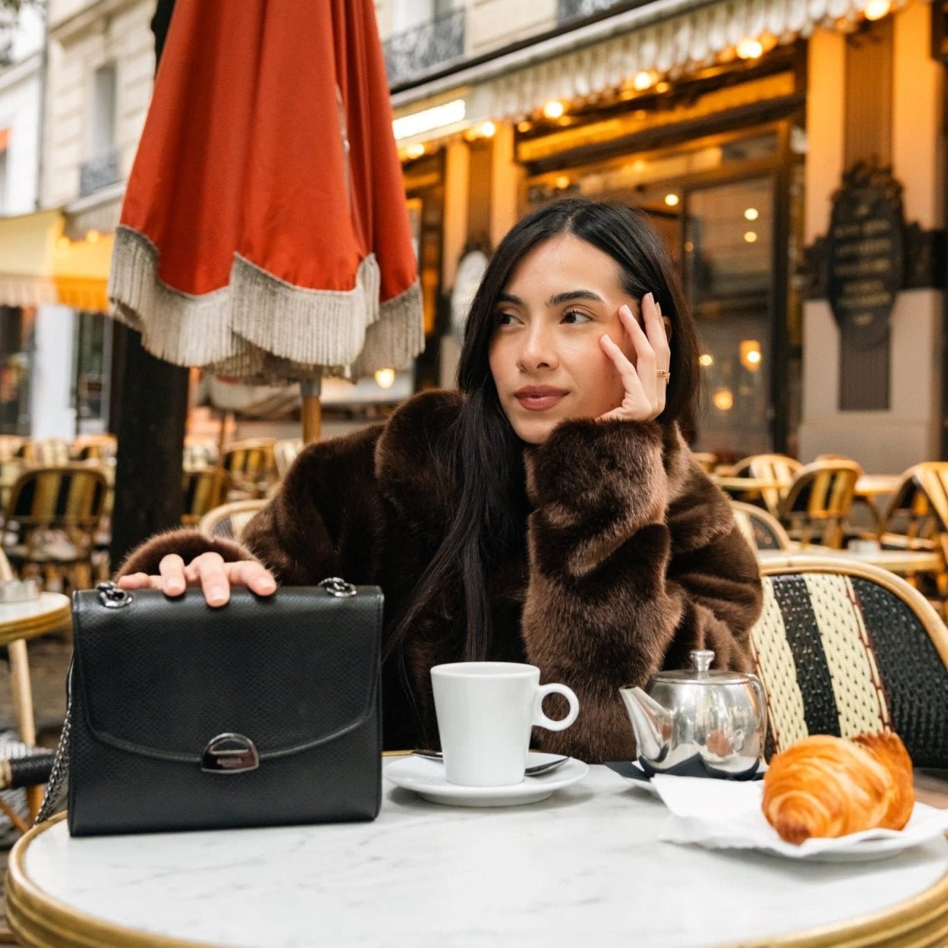 Mini Paname Lizard Uppeal™ Black Bag - Vegan America