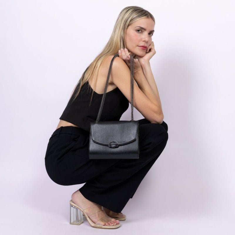 Mini Paname Lizard Uppeal™ Black Bag - Vegan America