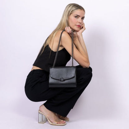 Mini Paname Lizard Uppeal™ Black Bag - Vegan America