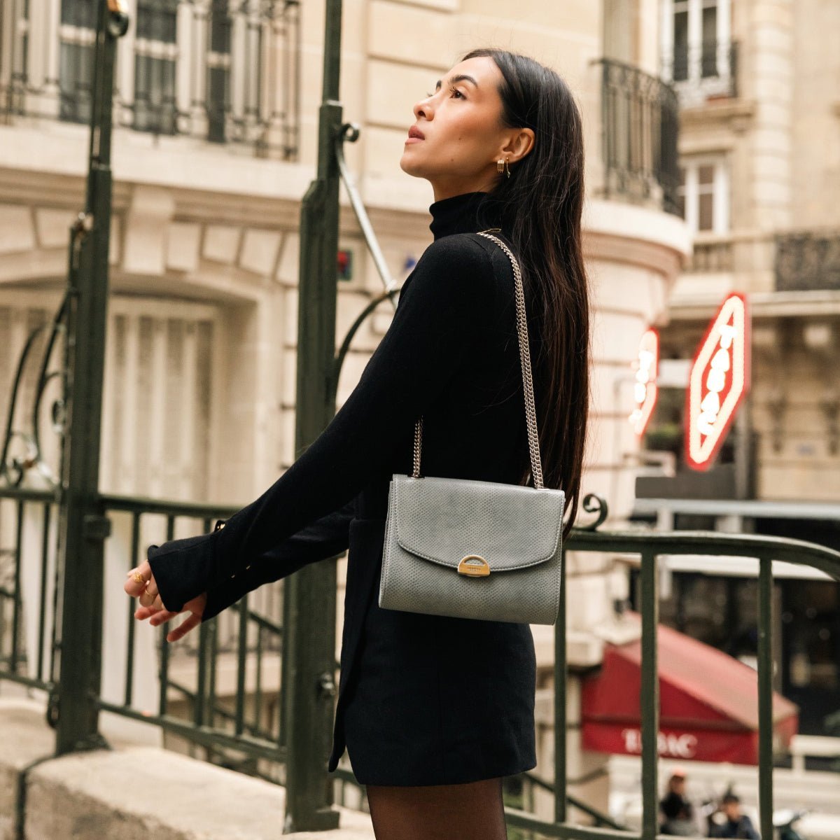 Mini Paname Lizard Uppeal™ Blue Grey Bag - Vegan America