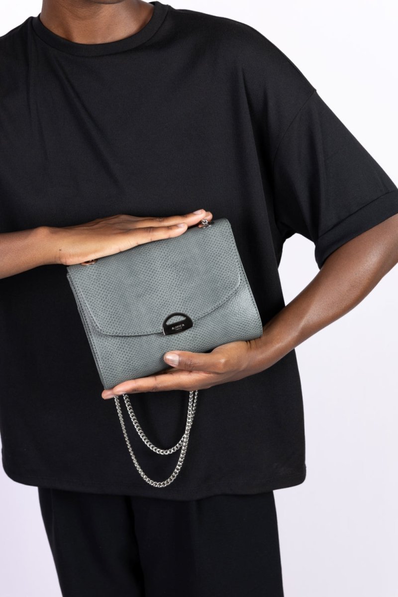 Mini Paname Lizard Uppeal™ Blue Grey Bag - Vegan America