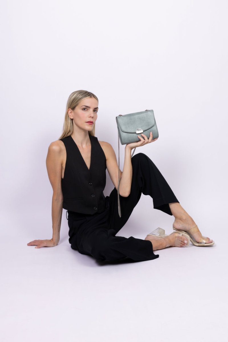 Mini Paname Lizard Uppeal™ Blue Grey Bag - Vegan America