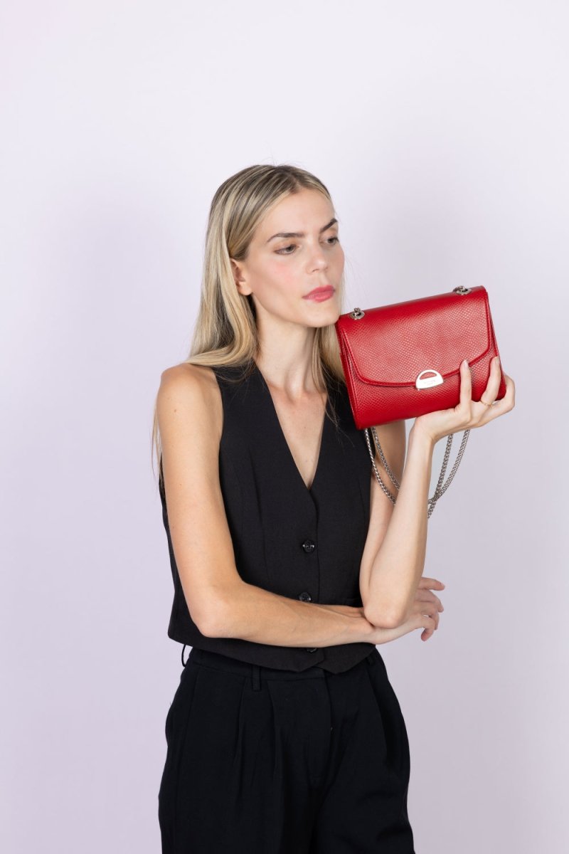 Mini Paname Lizard Uppeal™ Red Bag - Vegan America