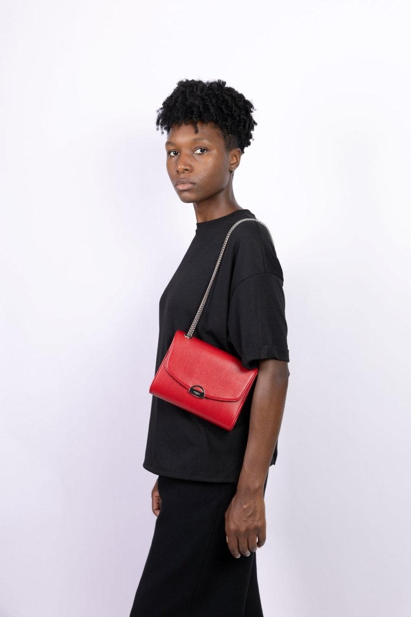 Mini Paname Lizard Uppeal™ Red Bag - Vegan America