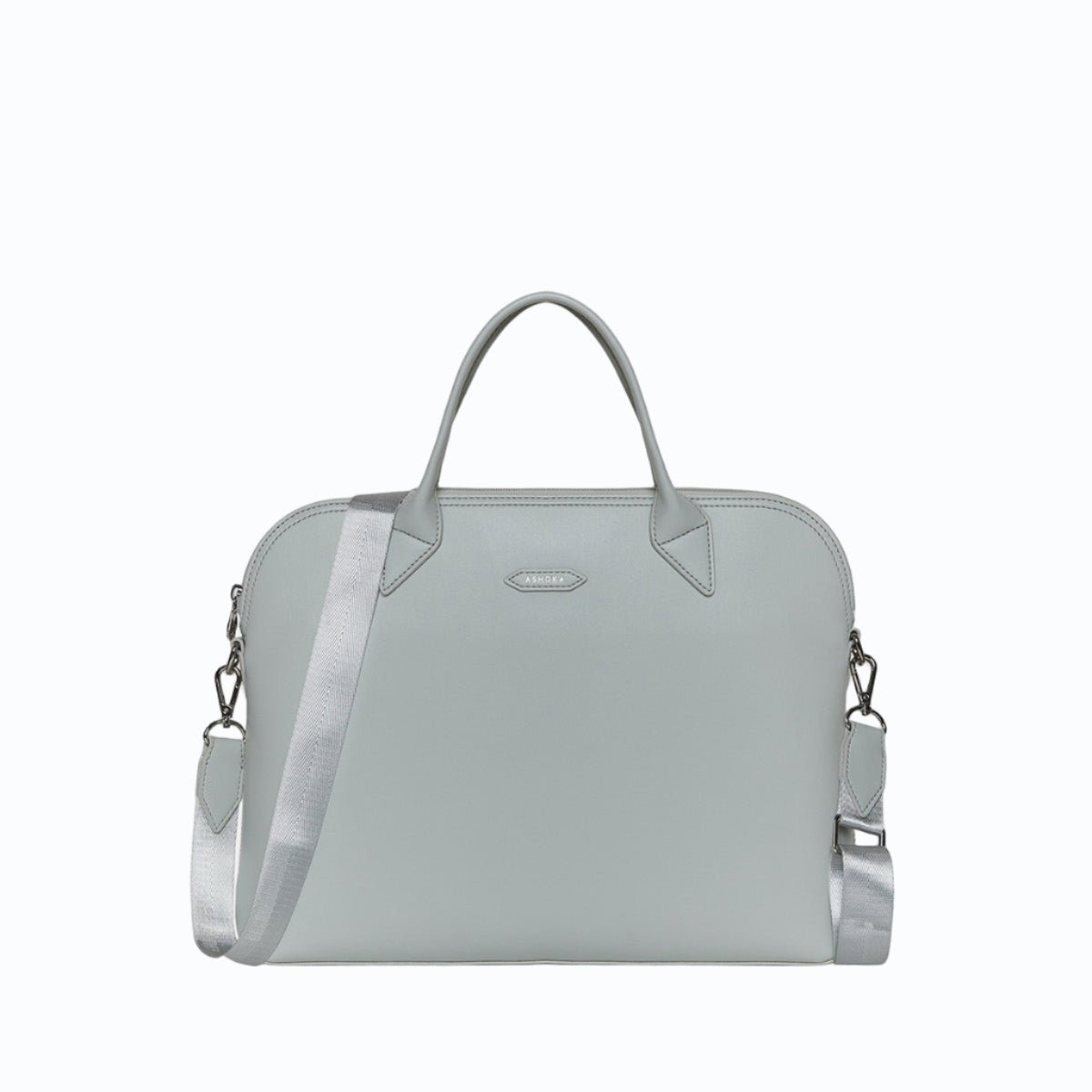 City Full Uppeal™ Pearl Grey Briefcase - Vegan America