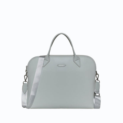 City Full Uppeal™ Pearl Grey Briefcase - Vegan America