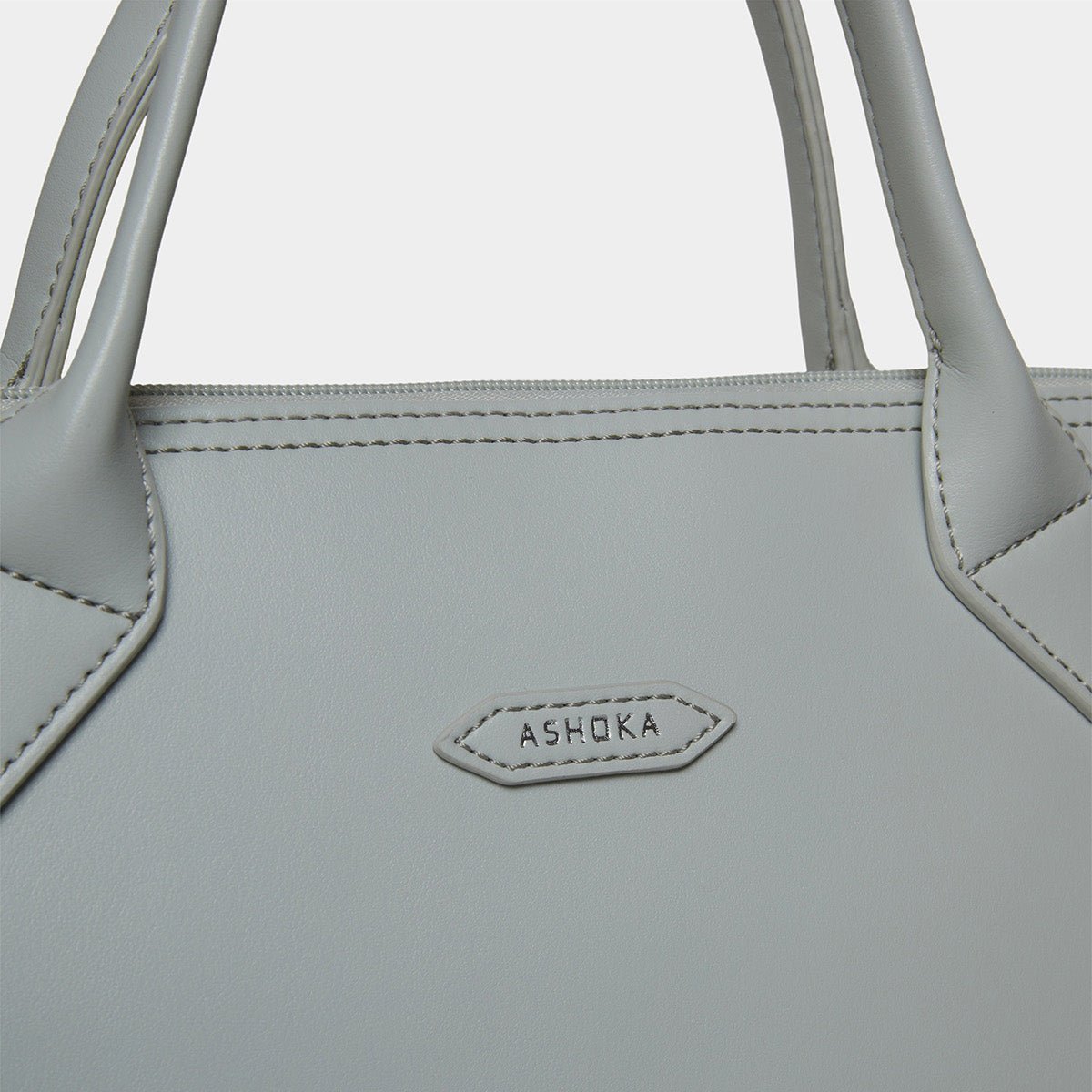 City Full Uppeal™ Pearl Grey Briefcase - Vegan America