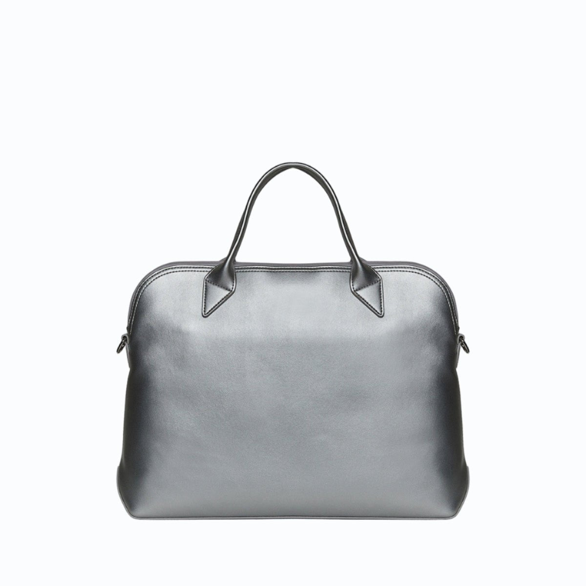 City Full Uppeal™ Silver Briefcase - Vegan America