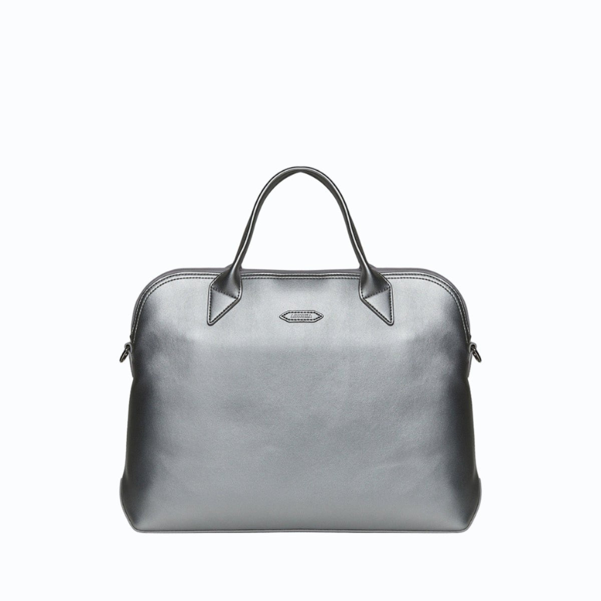 City Full Uppeal™ Silver Briefcase - Vegan America