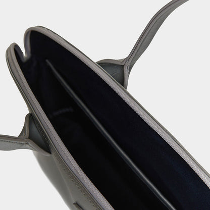 City Full Uppeal™ Silver Briefcase - Vegan America