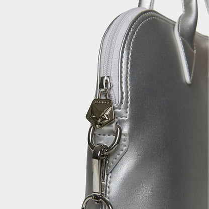 City Full Uppeal™ Silver Briefcase - Vegan America