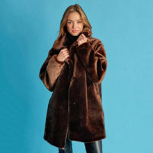 Manteau en Fourrure Vegan Babylone Chocolat - Vegan America