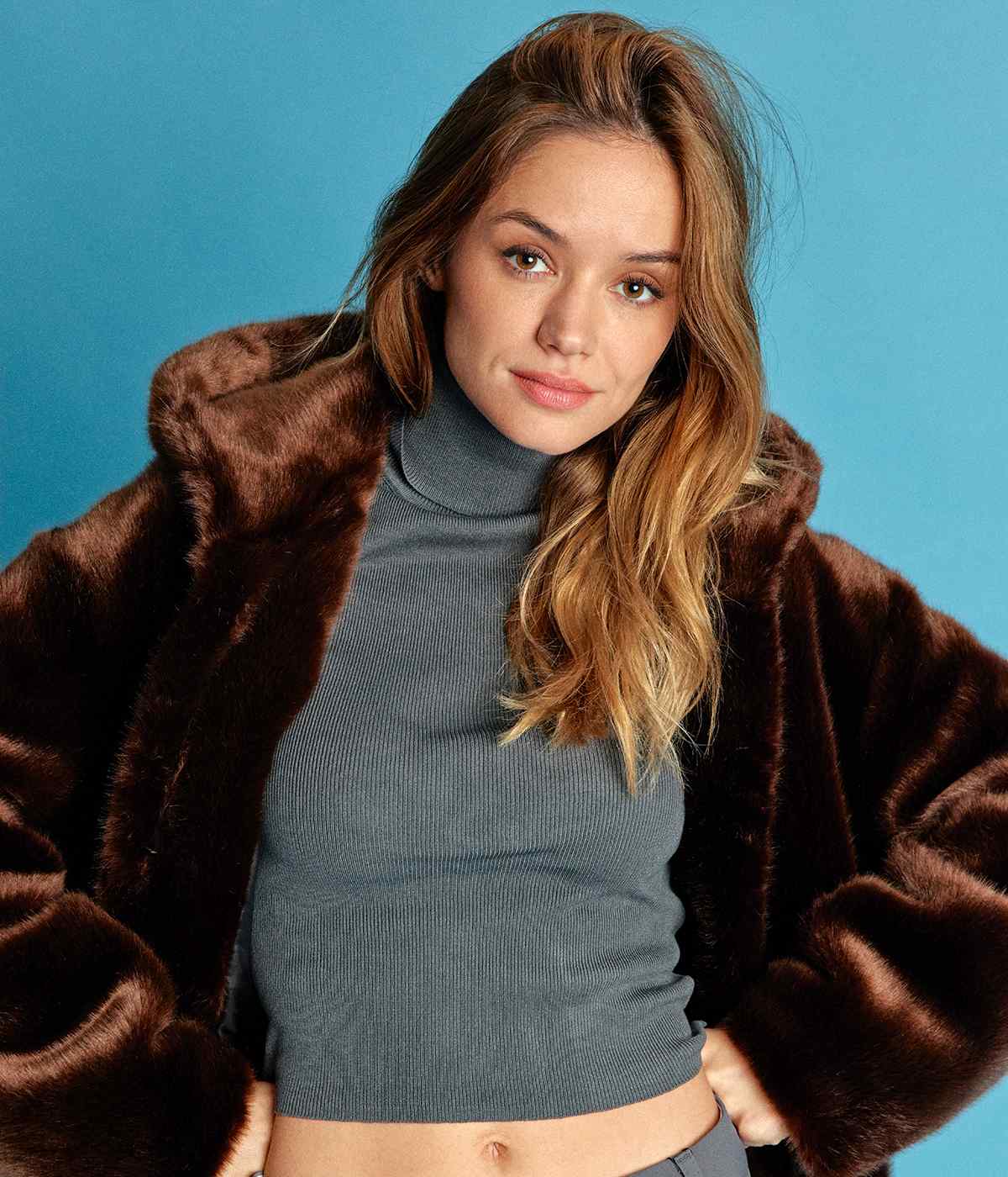 Tabatha Chocolate Vegan Fur Hooded Short Coat - Vegan America