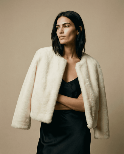 Sophie White Short Jacket - Vegan America