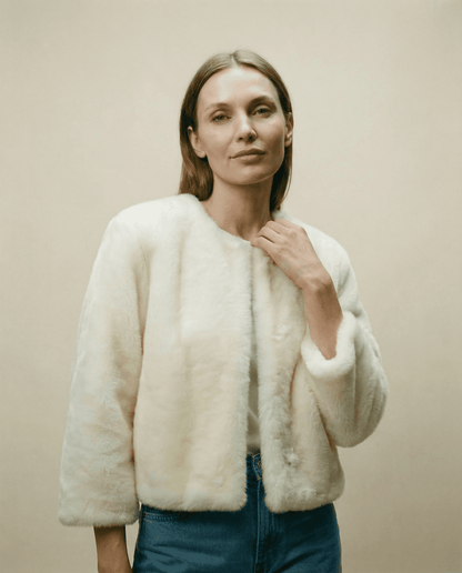 Sophie White Short Jacket - Vegan America
