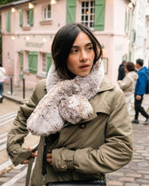 Joséphine Pearl Grey Vegan Fur Scarf - Vegan America