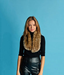 Joséphine Amber Dune Vegan Fur Scarf - Vegan America