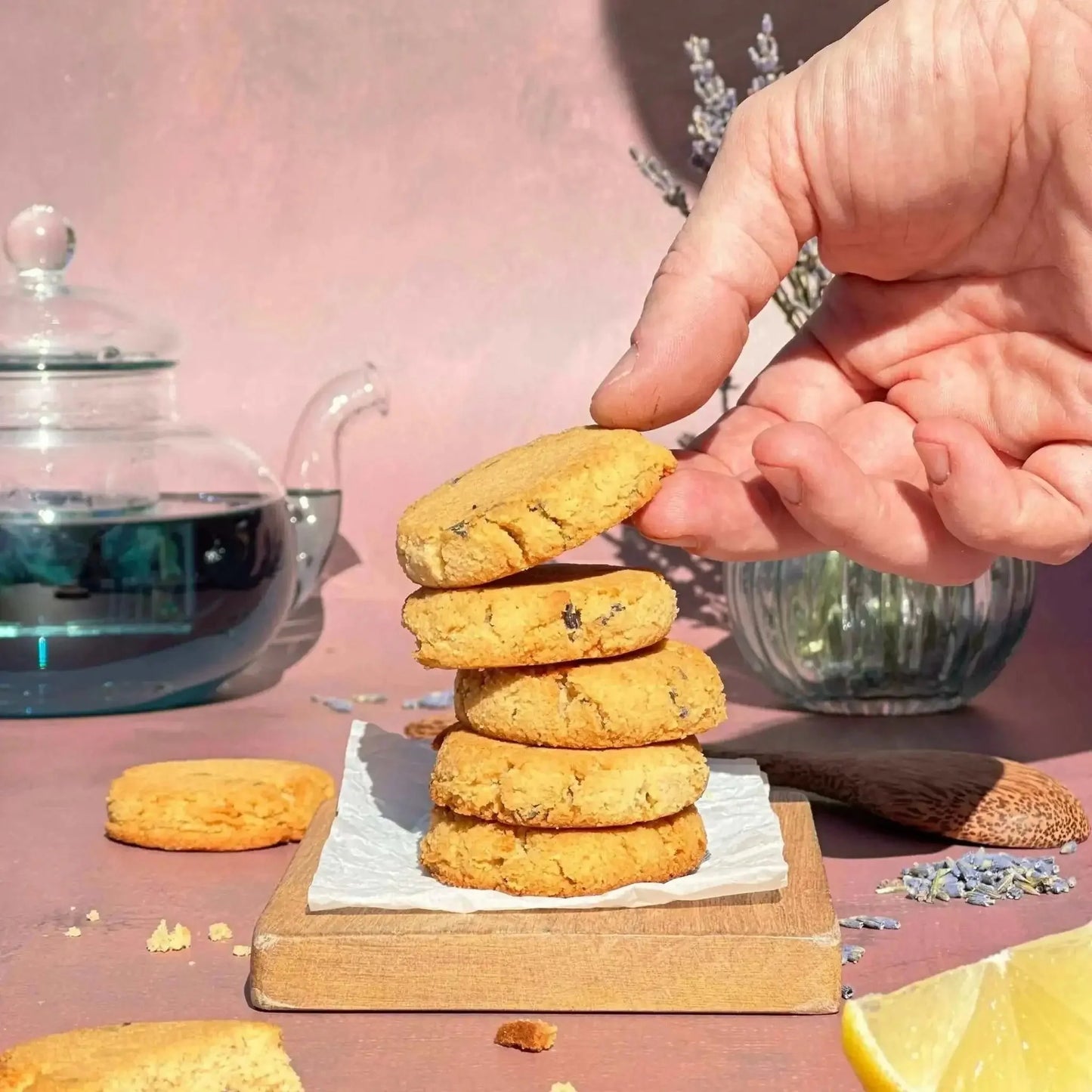 Vegan Gluten Free Lemon-Lavender Cookies | Flèche Healthy Treats
