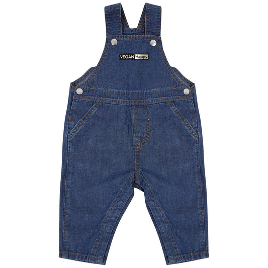Vegan Babies & Kid's Denim Dungarees | Blue