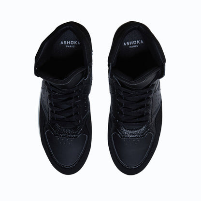 Matéo High - Top Biosourced & Recycled Sneaker – Black - Vegan America