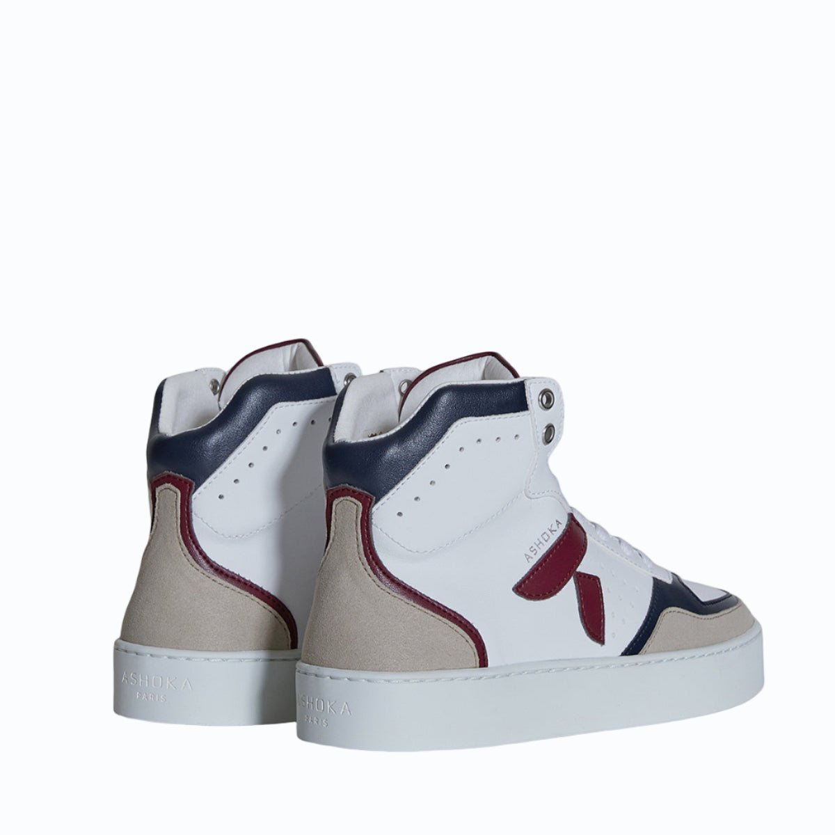 Matéo High - Top Biosourced & Recycled Sneaker – Bordeaux Navy - Vegan America