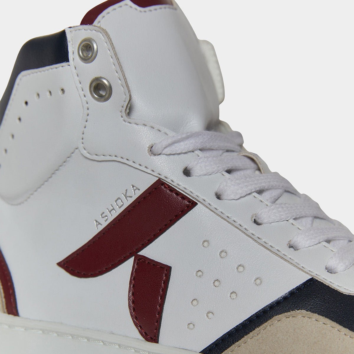 Matéo High - Top Biosourced & Recycled Sneaker – Bordeaux Navy - Vegan America