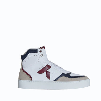 Matéo High - Top Biosourced & Recycled Sneaker – Bordeaux Navy - Vegan America