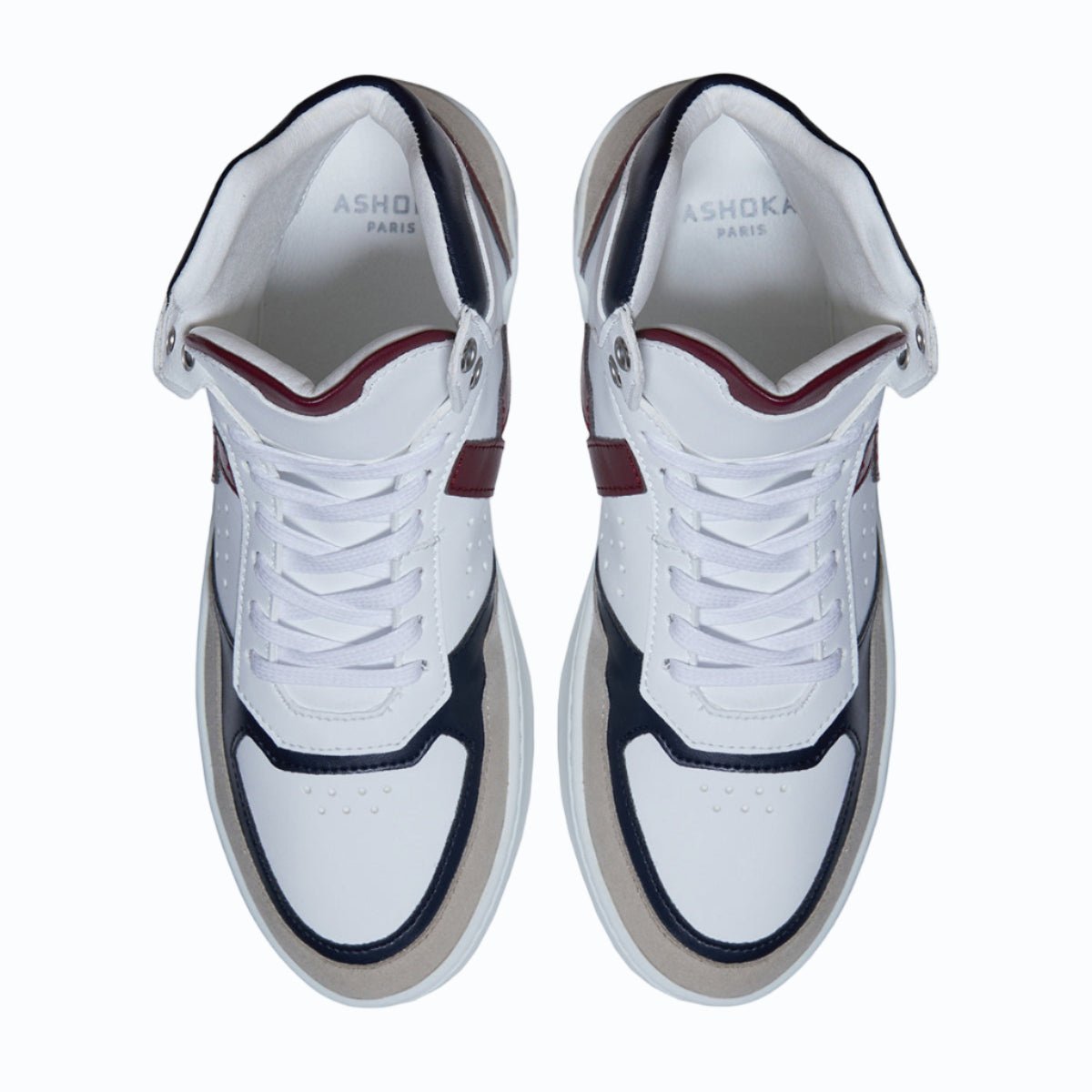 Matéo High - Top Biosourced & Recycled Sneaker – Bordeaux Navy - Vegan America