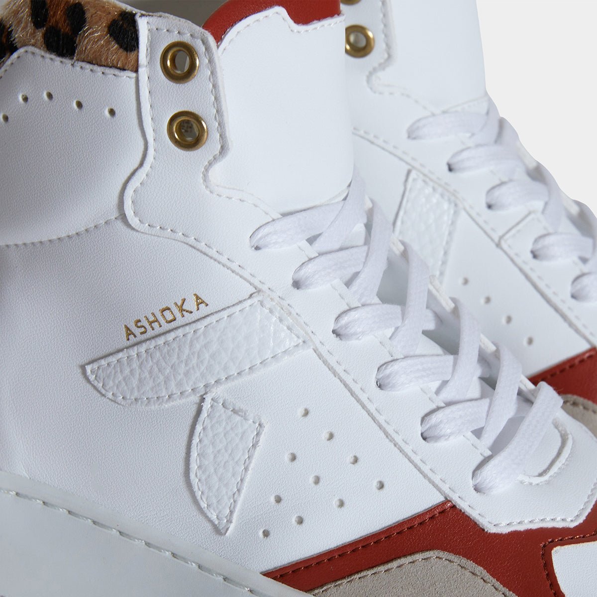 Matéo High - Top Biosourced & Recycled Sneaker – Terracotta Leopard - Vegan America