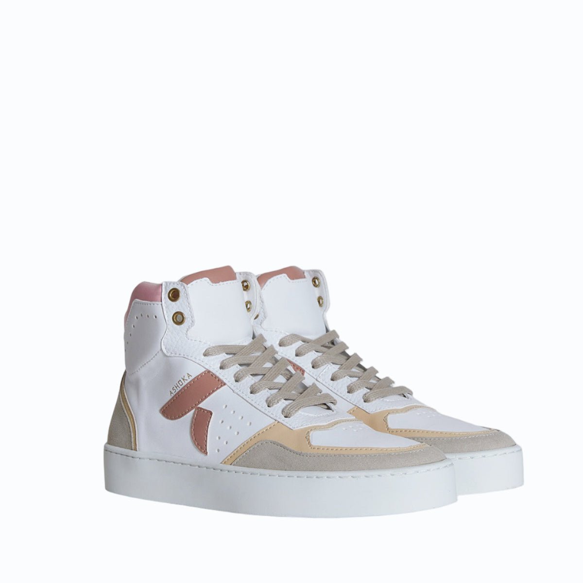 Matéo High - Top Biosourced & Recycled Sneaker – Trio of Pink - Vegan America