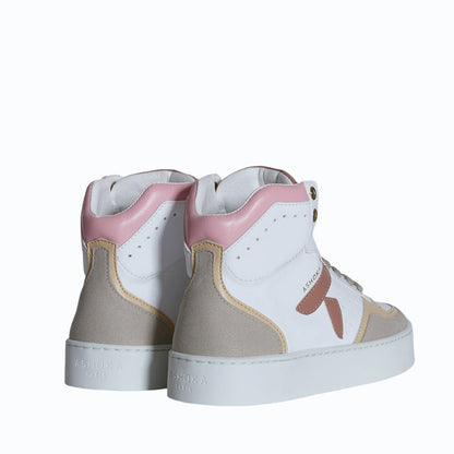 Matéo High - Top Biosourced & Recycled Sneaker – Trio of Pink - Vegan America