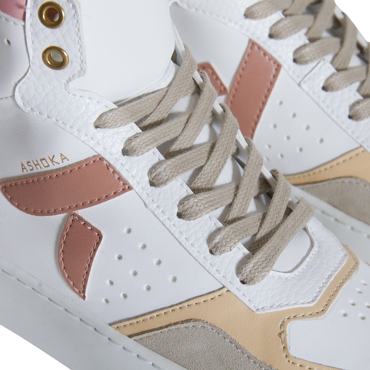 Matéo High - Top Biosourced & Recycled Sneaker – Trio of Pink - Vegan America