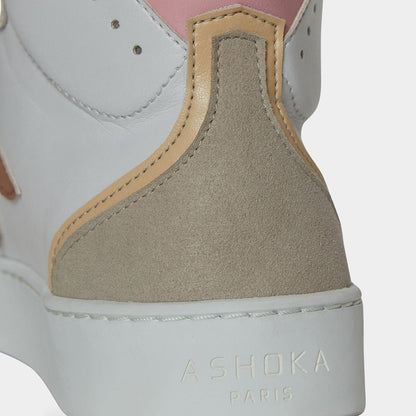 Matéo High - Top Biosourced & Recycled Sneaker – Trio of Pink - Vegan America