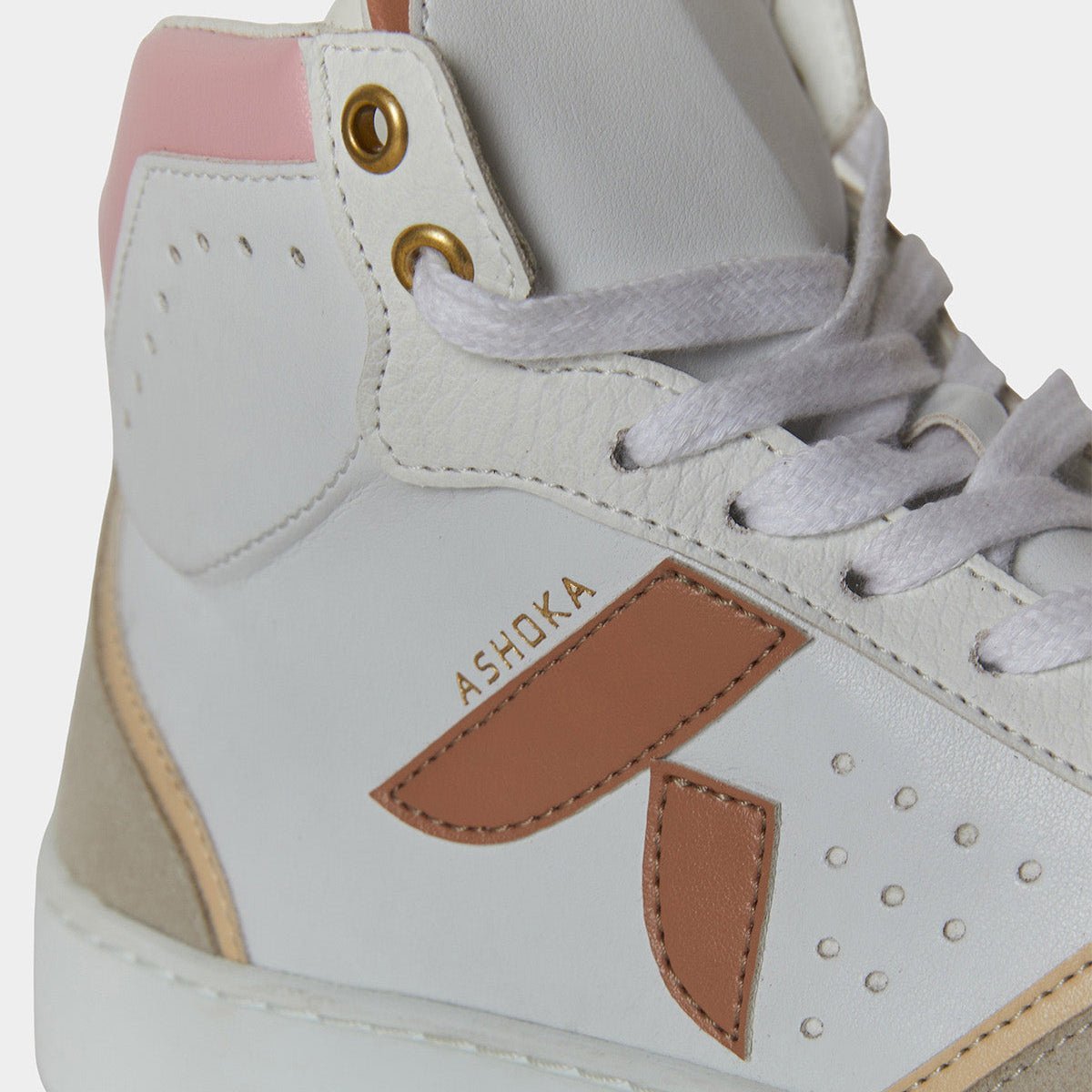 Matéo High - Top Biosourced & Recycled Sneaker – Trio of Pink - Vegan America